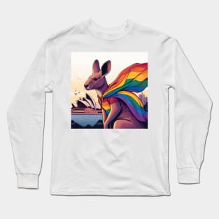 Gay Pride Kangaroo (Sydney, Australia) Long Sleeve T-Shirt